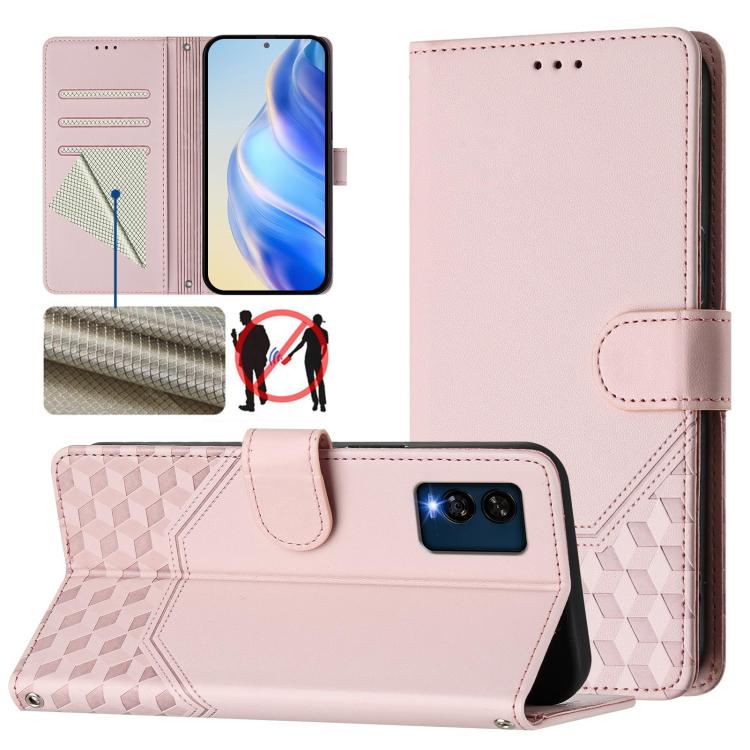 Honeycomb Embossing RFID Leather Phone Case, For BLU G95, For BLU Bold N4, For BLU Bold K50, For BLU C9, For BLU View 5 Pro, For BLU View 5, For BLU View Speed