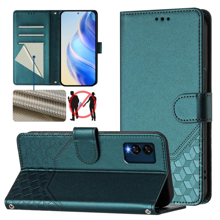 Honeycomb Embossing RFID Leather Phone Case, For BLU G95, For BLU Bold N4, For BLU Bold K50, For BLU C9, For BLU View 5 Pro, For BLU View 5, For BLU View Speed