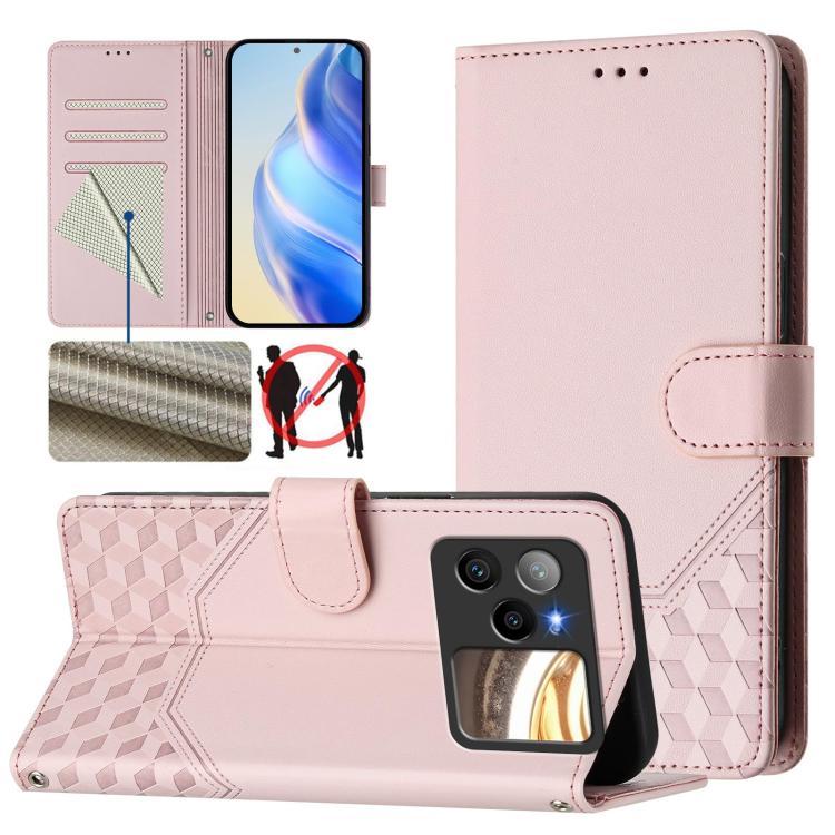 Honeycomb Embossing RFID Leather Phone Case, For BLU G95, For BLU Bold N4, For BLU Bold K50, For BLU C9, For BLU View 5 Pro, For BLU View 5, For BLU View Speed
