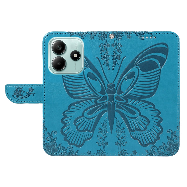 Swallowtail Butterfly Embossed Leather Phone Case, For Redmi Note 14 5G, For Redmi Note 14 Pro / 14 Pro+ 5G, For Redmi 14C 4G