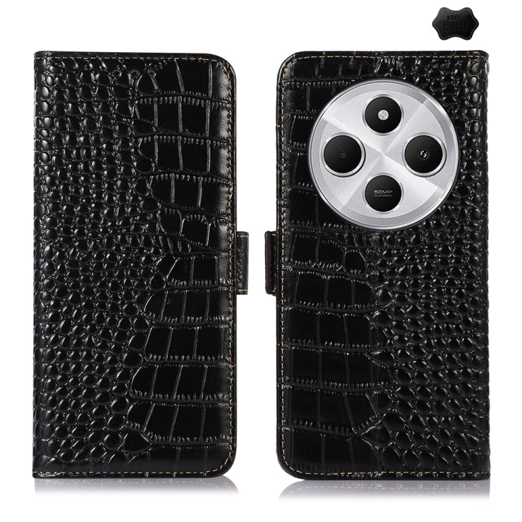 Crocodile Top Layer Cowhide Leather Phone Case, For Redmi Note 17 4G Global 169.7mm, For Redmi Note 17 Pro+ 5G Global 163.4mm, For Redmi Note 17 Pro 5G Global 163.5mm, For Redmi K100 Pro Max/Poco F9 Ultra 5G, For Redmi K100 Pro 5G/Poco F9 Pro 5G       ...
