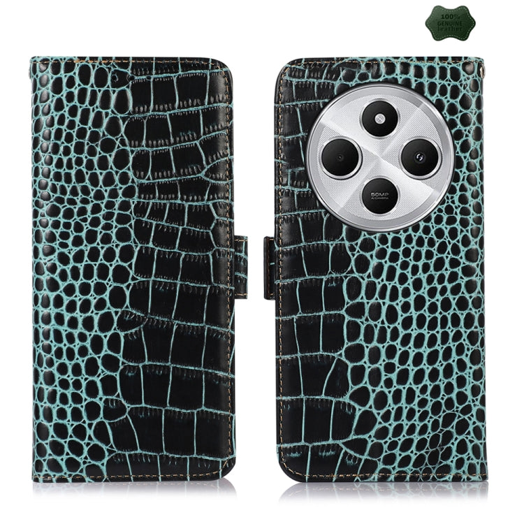 Crocodile Top Layer Cowhide Leather Phone Case, For Redmi Note 17 4G Global 169.7mm, For Redmi Note 17 Pro+ 5G Global 163.4mm, For Redmi Note 17 Pro 5G Global 163.5mm, For Redmi K100 Pro Max/Poco F9 Ultra 5G, For Redmi K100 Pro 5G/Poco F9 Pro 5G       ...