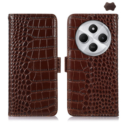 Crocodile Top Layer Cowhide Leather Phone Case, For Redmi Note 17 4G Global 169.7mm, For Redmi Note 17 Pro+ 5G Global 163.4mm, For Redmi Note 17 Pro 5G Global 163.5mm, For Redmi K100 Pro Max/Poco F9 Ultra 5G, For Redmi K100 Pro 5G/Poco F9 Pro 5G       ...