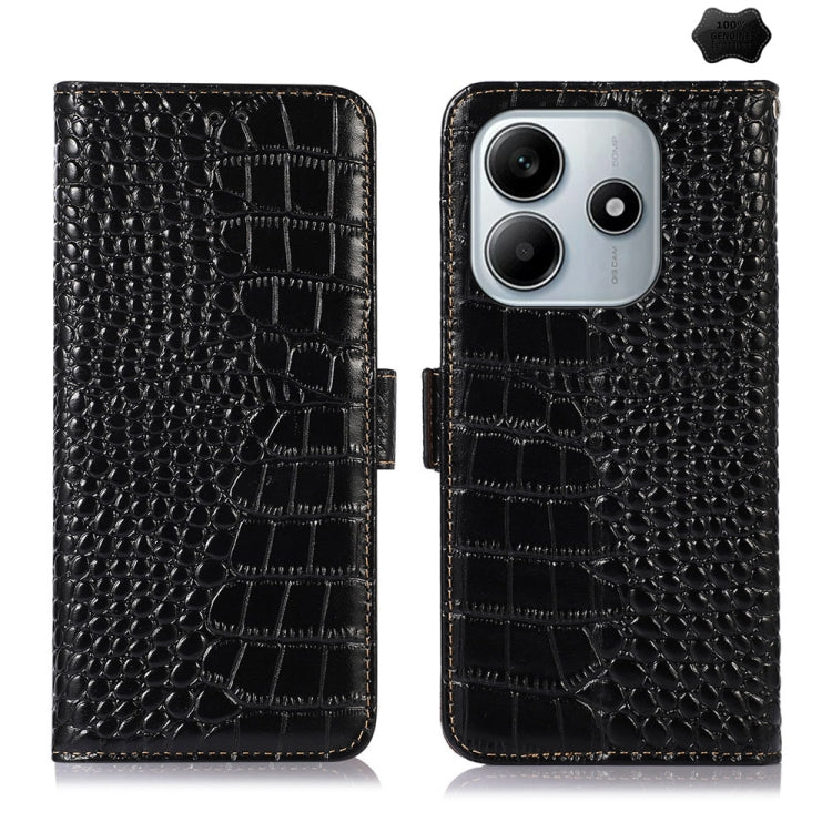 Crocodile Top Layer Cowhide Leather Phone Case, For Redmi Note 17 4G Global 169.7mm, For Redmi Note 17 Pro+ 5G Global 163.4mm, For Redmi Note 17 Pro 5G Global 163.5mm, For Redmi K100 Pro Max/Poco F9 Ultra 5G, For Redmi K100 Pro 5G/Poco F9 Pro 5G       ...