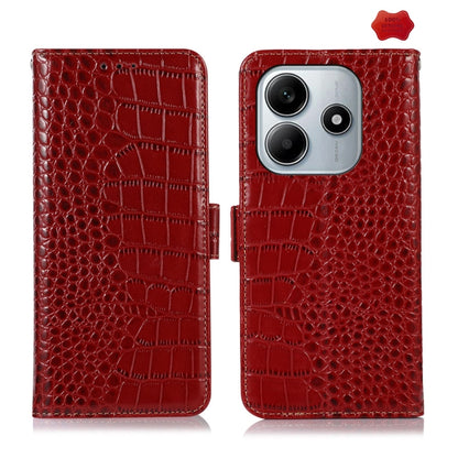 Crocodile Top Layer Cowhide Leather Phone Case, For Redmi Note 17 4G Global 169.7mm, For Redmi Note 17 Pro+ 5G Global 163.4mm, For Redmi Note 17 Pro 5G Global 163.5mm, For Redmi K100 Pro Max/Poco F9 Ultra 5G, For Redmi K100 Pro 5G/Poco F9 Pro 5G       ...