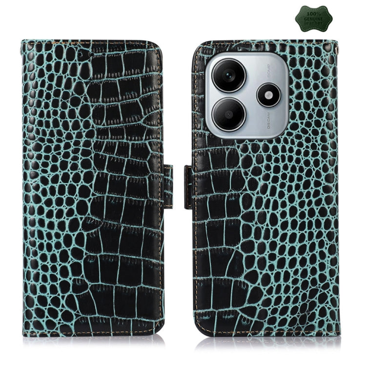 Crocodile Top Layer Cowhide Leather Phone Case, For Redmi Note 17 4G Global 169.7mm, For Redmi Note 17 Pro+ 5G Global 163.4mm, For Redmi Note 17 Pro 5G Global 163.5mm, For Redmi K100 Pro Max/Poco F9 Ultra 5G, For Redmi K100 Pro 5G/Poco F9 Pro 5G       ...