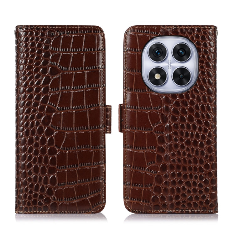 Crocodile Top Layer Cowhide Leather Phone Case, For Redmi Note 17 4G Global 169.7mm, For Redmi Note 17 Pro+ 5G Global 163.4mm, For Redmi Note 17 Pro 5G Global 163.5mm, For Redmi K100 Pro Max/Poco F9 Ultra 5G, For Redmi K100 Pro 5G/Poco F9 Pro 5G       ...