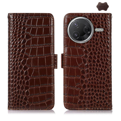 Crocodile Top Layer Cowhide Leather Phone Case, For Redmi Note 17 4G Global 169.7mm, For Redmi Note 17 Pro+ 5G Global 163.4mm, For Redmi Note 17 Pro 5G Global 163.5mm, For Redmi K100 Pro Max/Poco F9 Ultra 5G, For Redmi K100 Pro 5G/Poco F9 Pro 5G       ...