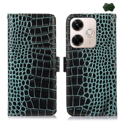 Crocodile Top Layer Cowhide Leather Phone Case, For Redmi Note 17 4G Global 169.7mm, For Redmi Note 17 Pro+ 5G Global 163.4mm, For Redmi Note 17 Pro 5G Global 163.5mm, For Redmi K100 Pro Max/Poco F9 Ultra 5G, For Redmi K100 Pro 5G/Poco F9 Pro 5G       ...