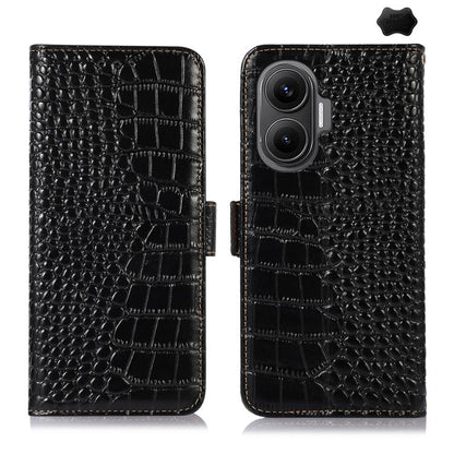 Crocodile Top Layer Cowhide Leather Phone Case, For Redmi Note 17 4G Global 169.7mm, For Redmi Note 17 Pro+ 5G Global 163.4mm, For Redmi Note 17 Pro 5G Global 163.5mm, For Redmi K100 Pro Max/Poco F9 Ultra 5G, For Redmi K100 Pro 5G/Poco F9 Pro 5G       ...