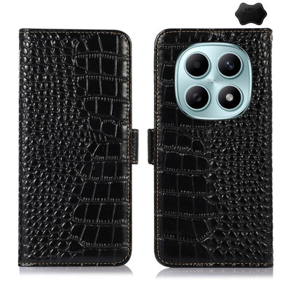Crocodile Top Layer Cowhide Leather Phone Case, For Redmi Note 17 4G Global 169.7mm, For Redmi Note 17 Pro+ 5G Global 163.4mm, For Redmi Note 17 Pro 5G Global 163.5mm, For Redmi K100 Pro Max/Poco F9 Ultra 5G, For Redmi K100 Pro 5G/Poco F9 Pro 5G       ...