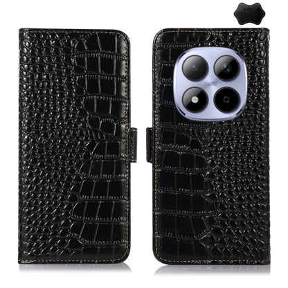 Crocodile Top Layer Cowhide Leather Phone Case, For Redmi Note 17 4G Global 169.7mm, For Redmi Note 17 Pro+ 5G Global 163.4mm, For Redmi Note 17 Pro 5G Global 163.5mm, For Redmi K100 Pro Max/Poco F9 Ultra 5G, For Redmi K100 Pro 5G/Poco F9 Pro 5G       ...