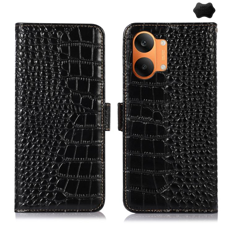 Crocodile Top Layer Cowhide Leather Phone Case, For Redmi Note 17 4G Global 169.7mm, For Redmi Note 17 Pro+ 5G Global 163.4mm, For Redmi Note 17 Pro 5G Global 163.5mm, For Redmi K100 Pro Max/Poco F9 Ultra 5G, For Redmi K100 Pro 5G/Poco F9 Pro 5G       ...