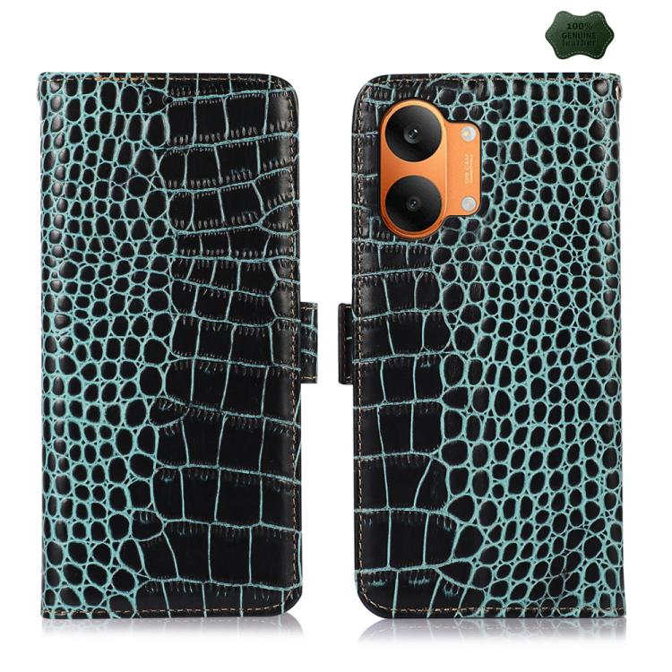 Crocodile Top Layer Cowhide Leather Phone Case, For Redmi Note 17 4G Global 169.7mm, For Redmi Note 17 Pro+ 5G Global 163.4mm, For Redmi Note 17 Pro 5G Global 163.5mm, For Redmi K100 Pro Max/Poco F9 Ultra 5G, For Redmi K100 Pro 5G/Poco F9 Pro 5G       ...