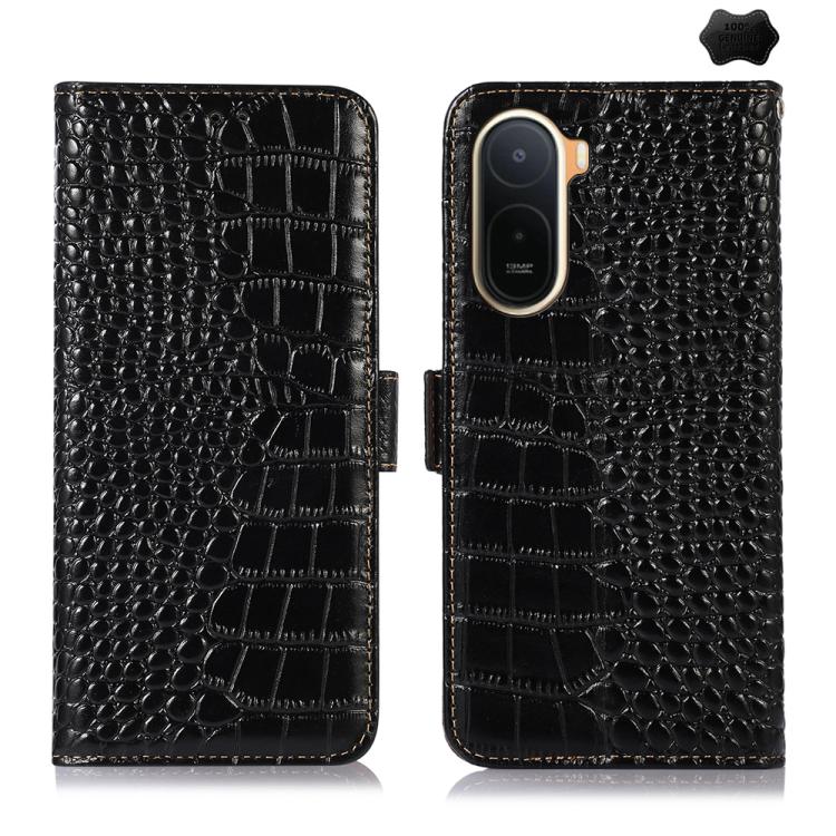 Crocodile Top Layer Cowhide Leather Phone Case, For Redmi Note 17 4G Global 169.7mm, For Redmi Note 17 Pro+ 5G Global 163.4mm, For Redmi Note 17 Pro 5G Global 163.5mm, For Redmi K100 Pro Max/Poco F9 Ultra 5G, For Redmi K100 Pro 5G/Poco F9 Pro 5G       ...
