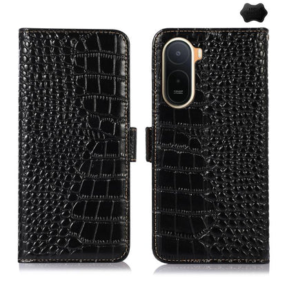 Crocodile Top Layer Cowhide Leather Phone Case, For Redmi Note 17 4G Global 169.7mm, For Redmi Note 17 Pro+ 5G Global 163.4mm, For Redmi Note 17 Pro 5G Global 163.5mm, For Redmi K100 Pro Max/Poco F9 Ultra 5G, For Redmi K100 Pro 5G/Poco F9 Pro 5G       ...