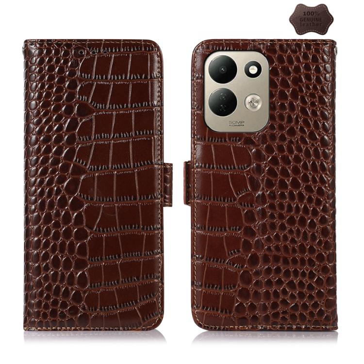 Crocodile Top Layer Cowhide Leather Phone Case, For Redmi Note 17 4G Global 169.7mm, For Redmi Note 17 Pro+ 5G Global 163.4mm, For Redmi Note 17 Pro 5G Global 163.5mm, For Redmi K100 Pro Max/Poco F9 Ultra 5G, For Redmi K100 Pro 5G/Poco F9 Pro 5G       ...