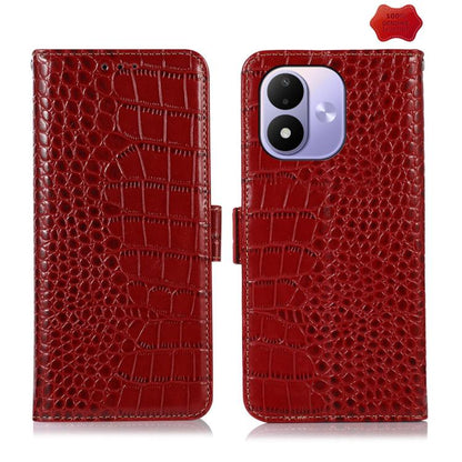 Crocodile Top Layer Cowhide Leather Phone Case, For Redmi Note 17 4G Global 169.7mm, For Redmi Note 17 Pro+ 5G Global 163.4mm, For Redmi Note 17 Pro 5G Global 163.5mm, For Redmi K100 Pro Max/Poco F9 Ultra 5G, For Redmi K100 Pro 5G/Poco F9 Pro 5G       ...