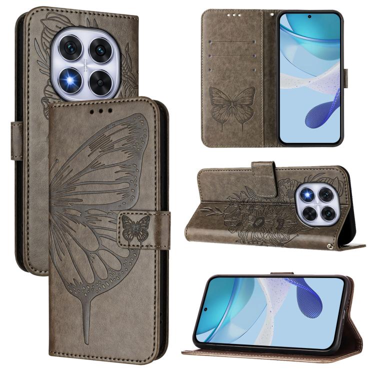 Embossed Butterfly Leather Phone Case, For Xiaomi Poco X7, For Xiaomi 15 Ultra, For Xiaomi Poco X7 Pro, For Xiaomi Poco M7 Pro 5G Global, For Xiaomi 14T Pro, For Xiaomi 14T