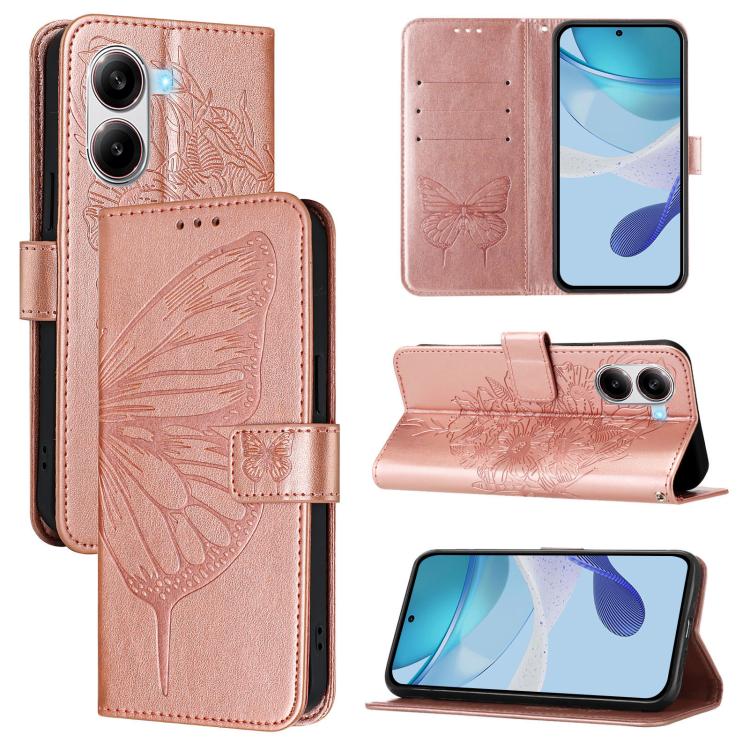 Embossed Butterfly Leather Phone Case, For Xiaomi Poco X7, For Xiaomi 15 Ultra, For Xiaomi Poco X7 Pro, For Xiaomi Poco M7 Pro 5G Global, For Xiaomi 14T Pro, For Xiaomi 14T