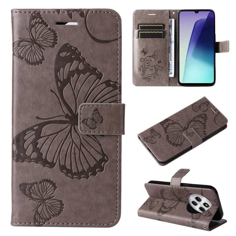 3D Butterfly Embossed Pattern Flip Leather Phone Case, For Redmi 17C/14C 4G/A4 5G/Poco C75 5G, For Redmi Note 14 5G, For Redmi Note 14 Pro / 14 Pro+ 5G, For Redmi 14C 4G Global