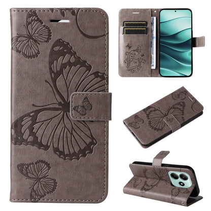 3D Butterfly Embossed Pattern Flip Leather Phone Case, For Redmi 17C/14C 4G/A4 5G/Poco C75 5G, For Redmi Note 14 5G, For Redmi Note 14 Pro / 14 Pro+ 5G, For Redmi 14C 4G Global