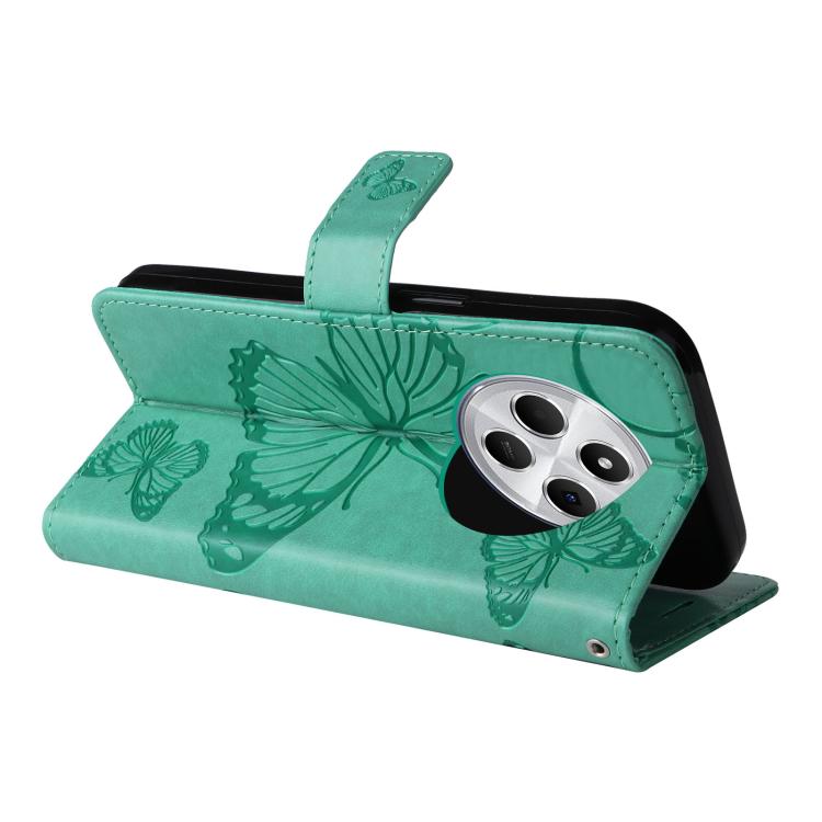 3D Butterfly Embossed Pattern Flip Leather Phone Case, For Redmi 17C/14C 4G/A4 5G/Poco C75 5G, For Redmi Note 14 5G, For Redmi Note 14 Pro / 14 Pro+ 5G, For Redmi 14C 4G Global