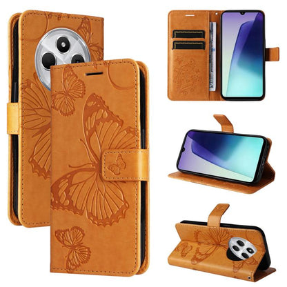 3D Butterfly Embossed Pattern Flip Leather Phone Case, For Redmi 17C/14C 4G/A4 5G/Poco C75 5G, For Redmi Note 14 5G, For Redmi Note 14 Pro / 14 Pro+ 5G, For Redmi 14C 4G Global