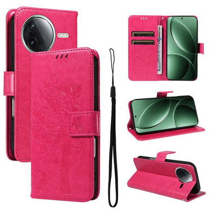 Tree & Cat Embossed Pattern Flip Leather Phone Case, For Redmi 15 5G / 4G EU 171mm, For Redmi 15C 5G / 4G Global 171mm, For Redmi A5 4G 173.3mm, For Redmi Note 14S 4G / Note 13 Pro 4G, For Redmi K80 / K80 Pro, For Redmi Note 14 4G Global 163.25mm      ...
