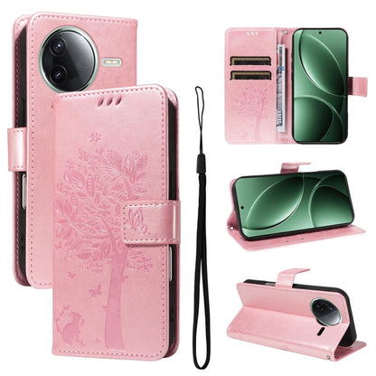 Tree & Cat Embossed Pattern Flip Leather Phone Case, For Redmi 15 5G / 4G EU 171mm, For Redmi 15C 5G / 4G Global 171mm, For Redmi A5 4G 173.3mm, For Redmi Note 14S 4G / Note 13 Pro 4G, For Redmi K80 / K80 Pro, For Redmi Note 14 4G Global 163.25mm      ...