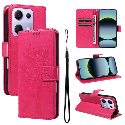 Tree & Cat Embossed Pattern Flip Leather Phone Case, For Redmi 15 5G / 4G EU 171mm, For Redmi 15C 5G / 4G Global 171mm, For Redmi A5 4G 173.3mm, For Redmi Note 14S 4G / Note 13 Pro 4G, For Redmi K80 / K80 Pro, For Redmi Note 14 4G Global 163.25mm      ...