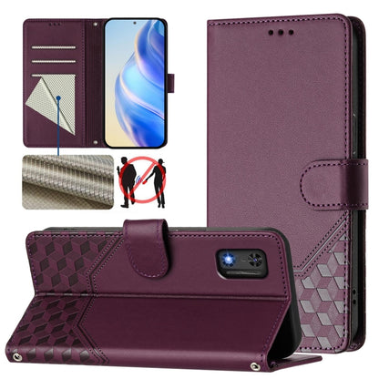 Honeycomb Embossing RFID Leather Phone Case, For Tecno Camon 50 Pro 4G, For Tecno Camon 50 4G, For Tecno Spark Slim 5G, For Tecno Pop 10 / Infinix Smart 10 4G, For Tecno Camon 40 Pro 4G, For Tecno Camon 40 Premier, For Tecno Camon 40 4G                ...