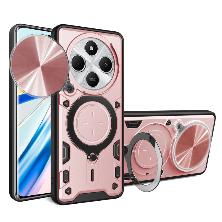 CD Texture Sliding Camshield Magnetic Holder Phone Case, For Redmi Note 14 Pro 5G, For Redmi 14C 4G, For Redmi 13 4G Global