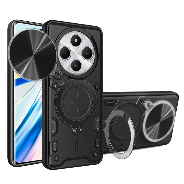 CD Texture Sliding Camshield Magnetic Holder Phone Case, For Redmi Note 14 Pro 5G, For Redmi 14C 4G, For Redmi 13 4G Global