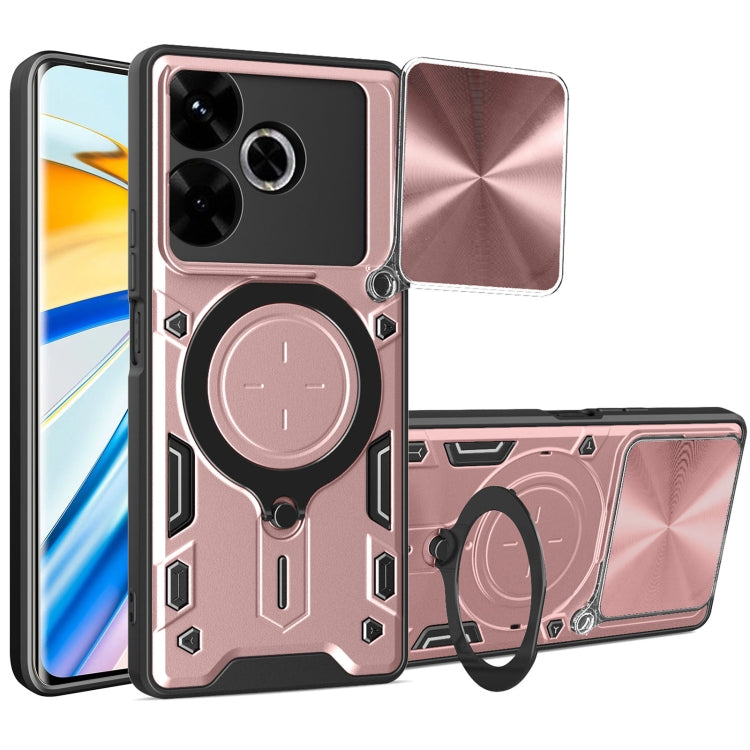 CD Texture Sliding Camshield Magnetic Holder Phone Case, For Redmi Note 14 Pro 5G, For Redmi 14C 4G, For Redmi 13 4G Global