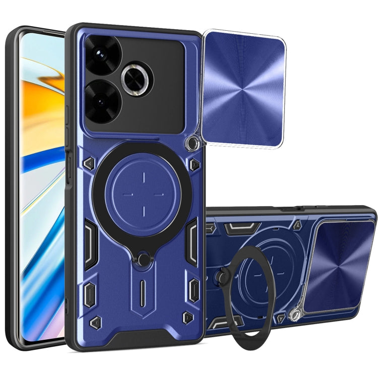 CD Texture Sliding Camshield Magnetic Holder Phone Case, For Redmi Note 14 Pro 5G, For Redmi 14C 4G, For Redmi 13 4G Global