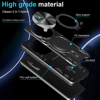 CD Texture Sliding Camshield Magnetic Holder Phone Case, For Redmi Note 14 Pro 5G, For Redmi 14C 4G, For Redmi 13 4G Global