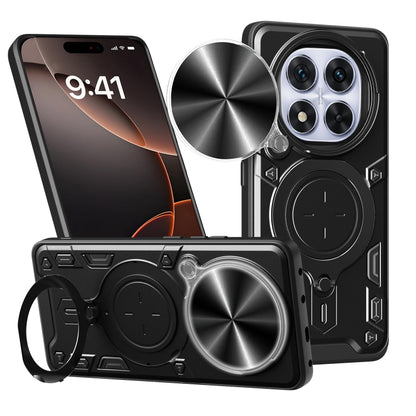 CD Texture Sliding Camshield Magnetic Holder Phone Case, For Redmi Note 14 Pro 5G, For Redmi 14C 4G, For Redmi 13 4G Global