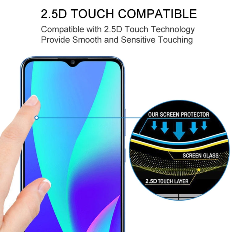 Tempered glass screen protector film with 2.5D touch smooth rounded edges