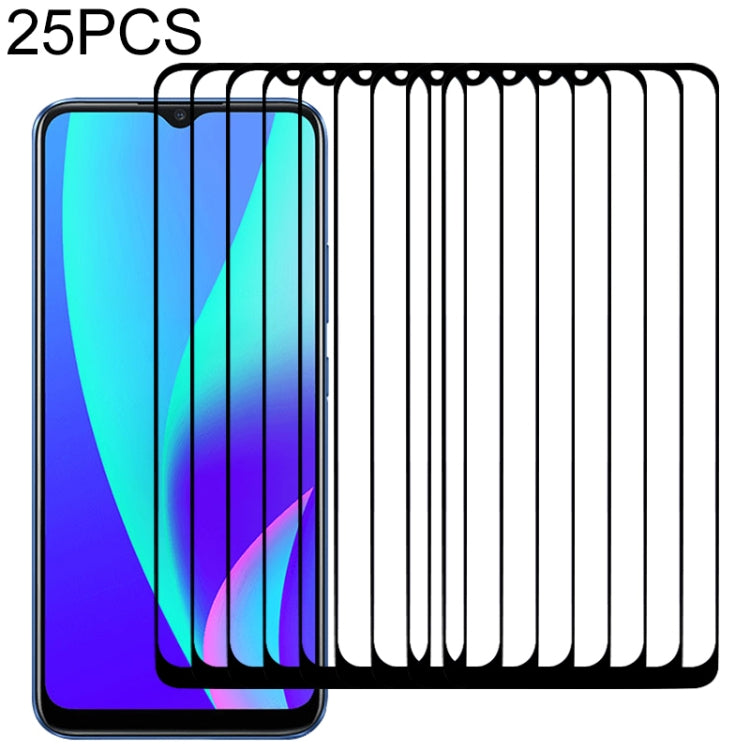 25-pack full-coverage tempered glass screen protector film for smartphone screens
