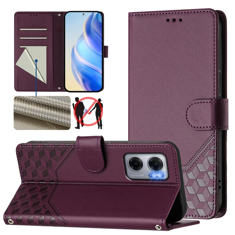 Honeycomb Embossing RFID Leather Phone Case, For Redmi Note 11 Pro 5G / 4G Global, For Redmi Note 12 Pro 4G Global, For Redmi Note 12 4G Global, For Redmi A1 4G / A2 4G, For Redmi Note 12 Explorer / 12 Pro+ 5G, For Redmi Note 12 Pro Speed / 12 Pro 5G  ...