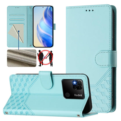Honeycomb Embossing RFID Leather Phone Case, For Redmi Note 11 Pro 5G / 4G Global, For Redmi Note 12 Pro 4G Global, For Redmi Note 12 4G Global, For Redmi A1 4G / A2 4G, For Redmi Note 12 Explorer / 12 Pro+ 5G, For Redmi Note 12 Pro Speed / 12 Pro 5G  ...