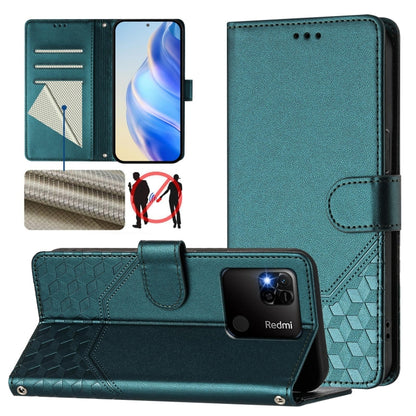 Honeycomb Embossing RFID Leather Phone Case, For Redmi Note 11 Pro 5G / 4G Global, For Redmi Note 12 Pro 4G Global, For Redmi Note 12 4G Global, For Redmi A1 4G / A2 4G, For Redmi Note 12 Explorer / 12 Pro+ 5G, For Redmi Note 12 Pro Speed / 12 Pro 5G  ...