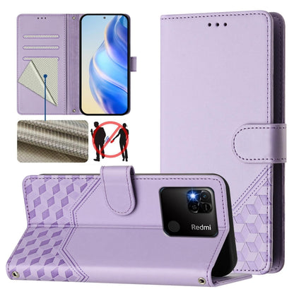 Honeycomb Embossing RFID Leather Phone Case, For Redmi Note 11 Pro 5G / 4G Global, For Redmi Note 12 Pro 4G Global, For Redmi Note 12 4G Global, For Redmi A1 4G / A2 4G, For Redmi Note 12 Explorer / 12 Pro+ 5G, For Redmi Note 12 Pro Speed / 12 Pro 5G  ...