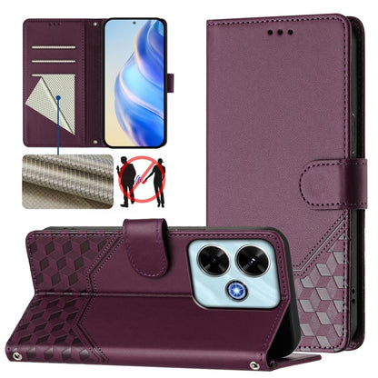Honeycomb Embossing RFID Leather Phone Case, For Redmi 14C 4G, For Redmi K70 Ultra 5G, For Redmi 13 5G / 4G Global, For Redmi A3 4G Global / A3X 4G, For Redmi Note 13 Pro 4G Global, For Redmi 13C 4G, For Redmi Note 13 4G Global                         ...