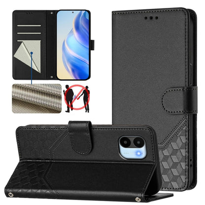 Honeycomb Embossing RFID Leather Phone Case, For Redmi Note 11 Pro 5G / 4G Global, For Redmi Note 12 Pro 4G Global, For Redmi Note 12 4G Global, For Redmi A1 4G / A2 4G, For Redmi Note 12 Explorer / 12 Pro+ 5G, For Redmi Note 12 Pro Speed / 12 Pro 5G  ...