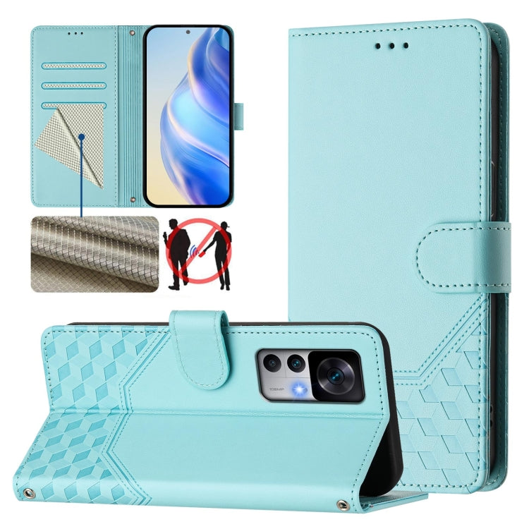 Honeycomb Embossing RFID Leather Phone Case, For Redmi Note 11 Pro 5G / 4G Global, For Redmi Note 12 Pro 4G Global, For Redmi Note 12 4G Global, For Redmi A1 4G / A2 4G, For Redmi Note 12 Explorer / 12 Pro+ 5G, For Redmi Note 12 Pro Speed / 12 Pro 5G  ...