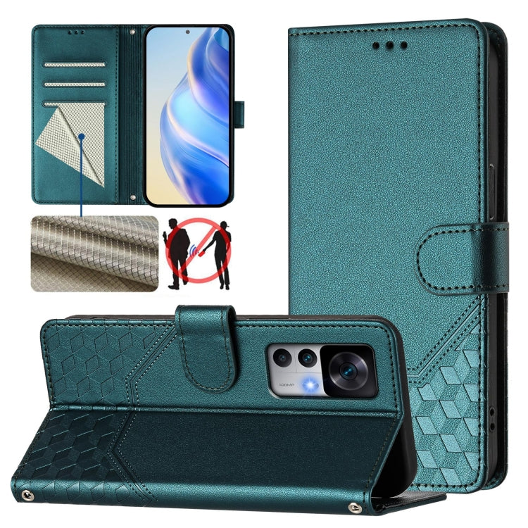 Honeycomb Embossing RFID Leather Phone Case, For Redmi Note 11 Pro 5G / 4G Global, For Redmi Note 12 Pro 4G Global, For Redmi Note 12 4G Global, For Redmi A1 4G / A2 4G, For Redmi Note 12 Explorer / 12 Pro+ 5G, For Redmi Note 12 Pro Speed / 12 Pro 5G  ...
