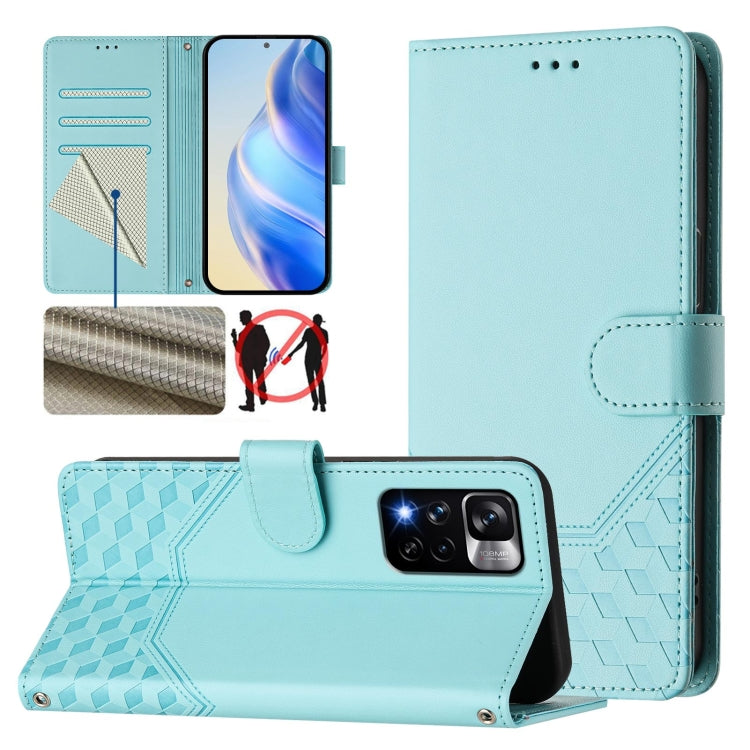 Honeycomb Embossing RFID Leather Phone Case, For Redmi Note 11 Pro 5G / 4G Global, For Redmi Note 12 Pro 4G Global, For Redmi Note 12 4G Global, For Redmi A1 4G / A2 4G, For Redmi Note 12 Explorer / 12 Pro+ 5G, For Redmi Note 12 Pro Speed / 12 Pro 5G  ...