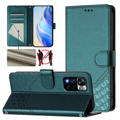 Honeycomb Embossing RFID Leather Phone Case, For Redmi Note 11 Pro 5G / 4G Global, For Redmi Note 12 Pro 4G Global, For Redmi Note 12 4G Global, For Redmi A1 4G / A2 4G, For Redmi Note 12 Explorer / 12 Pro+ 5G, For Redmi Note 12 Pro Speed / 12 Pro 5G  ...